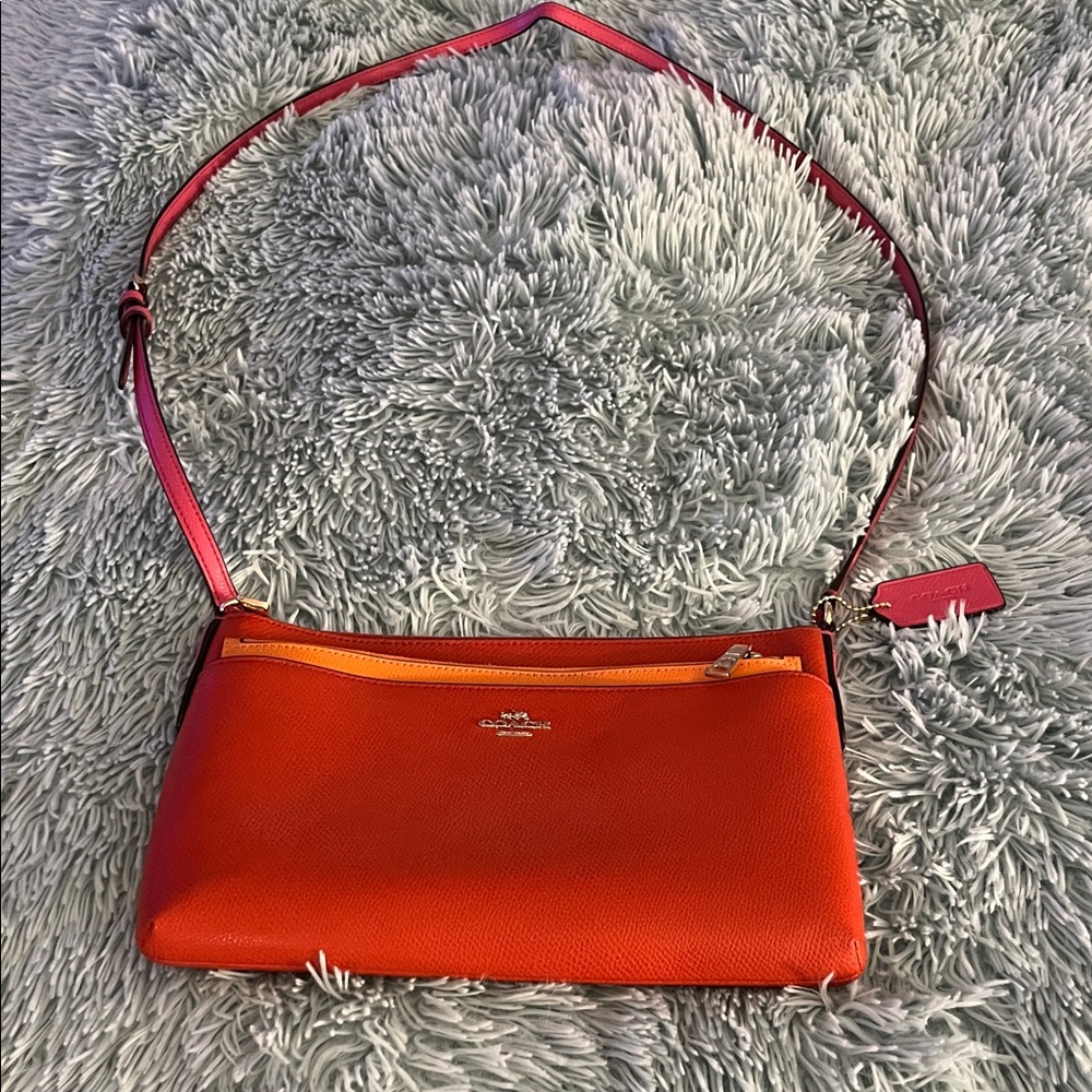 COACH STUNNING ORANGE/ PINK NWT CROSSBODY BAG